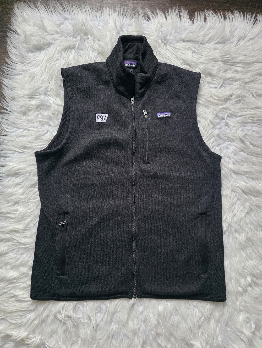 Patagonia Men's Black Fleece Vest - Sleeveless Jacket